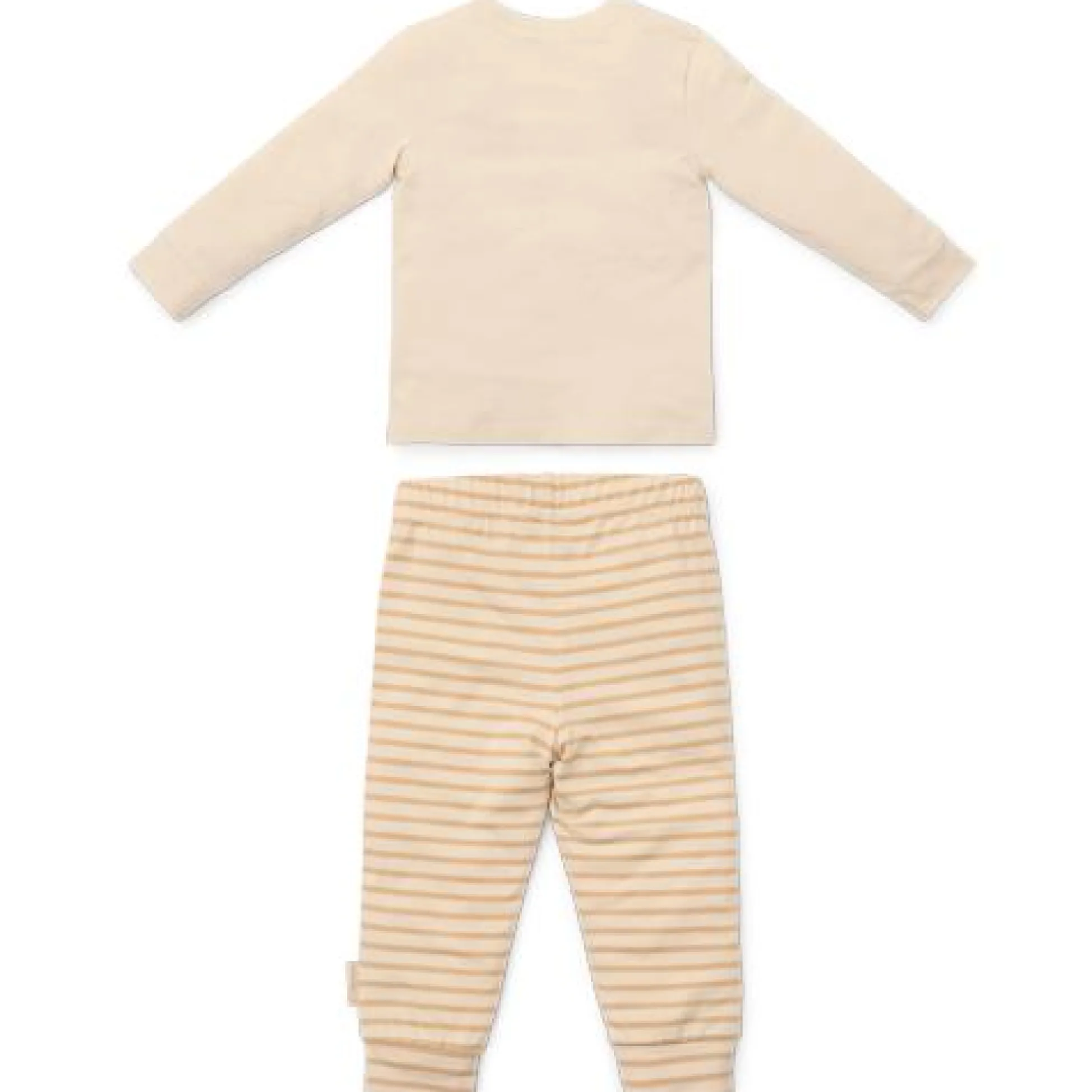 Tweedelige pyjama - Zand - Gestreept