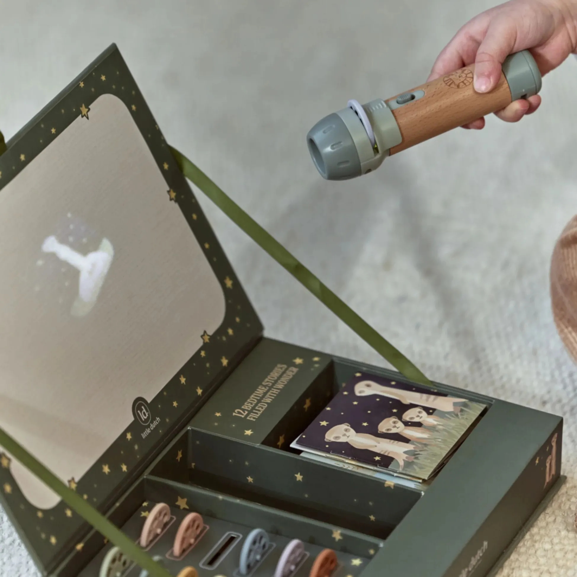 Verhalen projector zaklamp - Groen