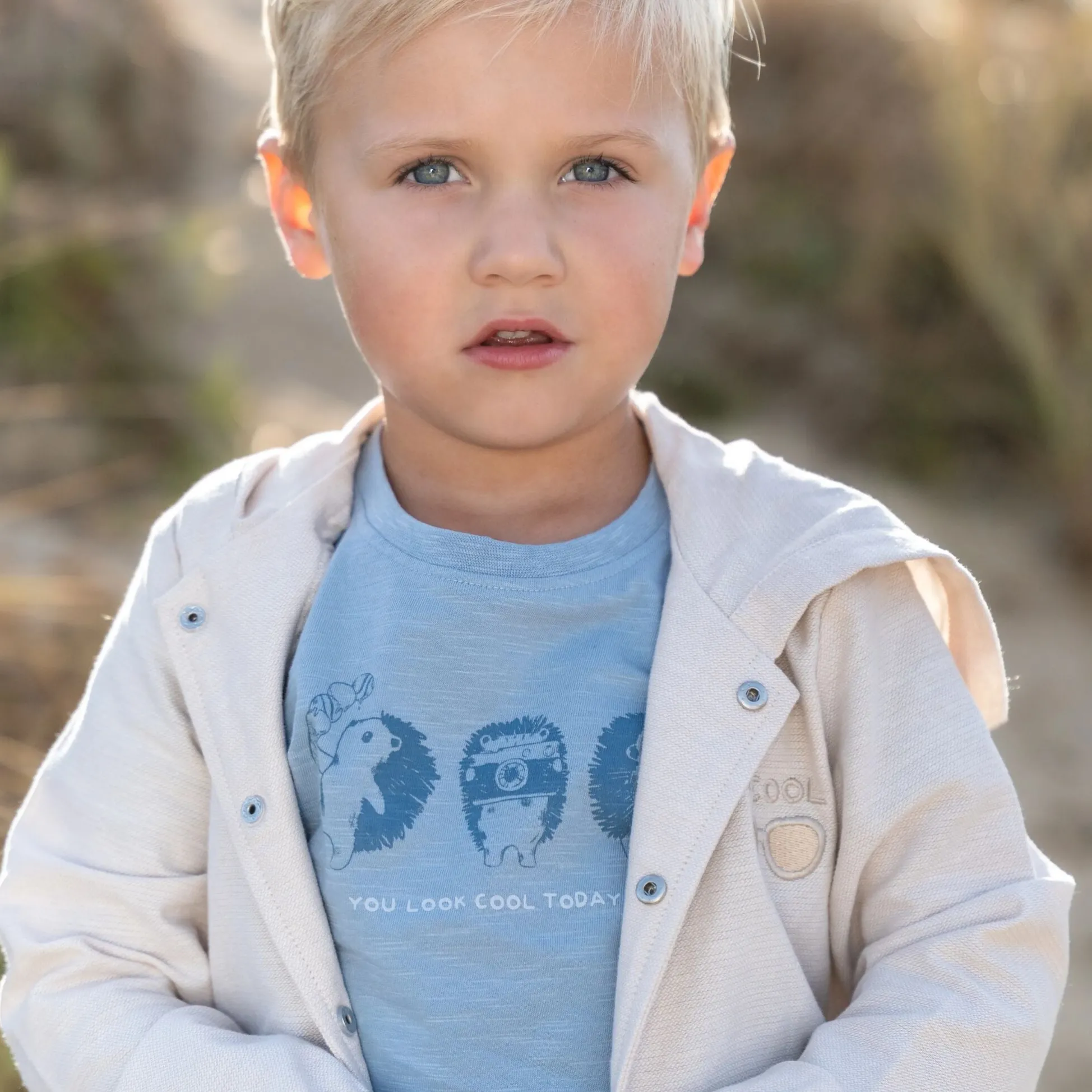 Vest met capuchon - Zand