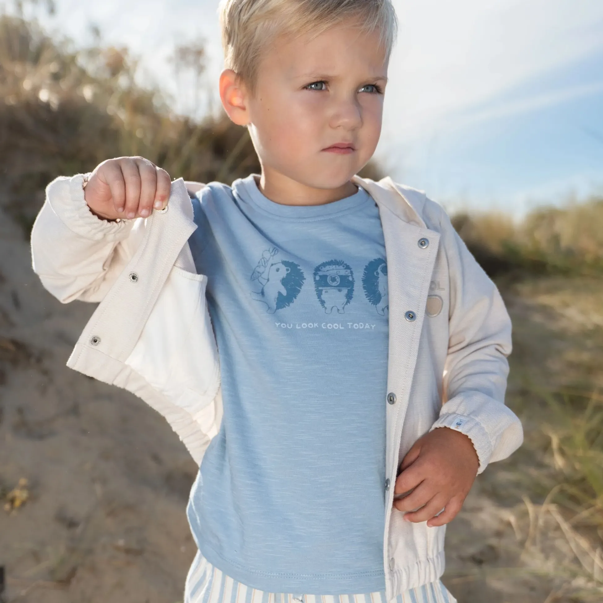 Vest met capuchon - Zand