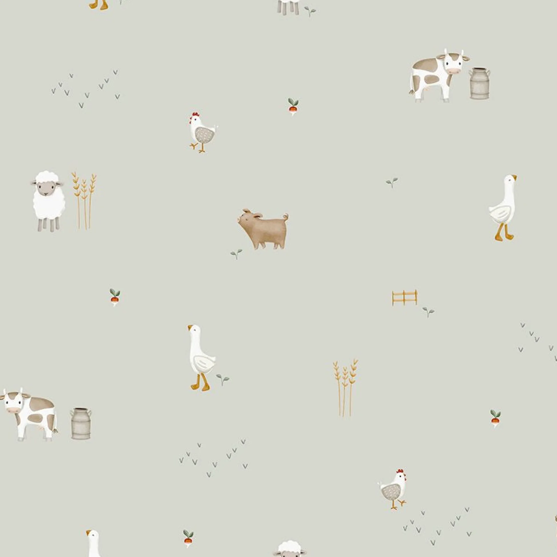 Vliesbehang Little Farm