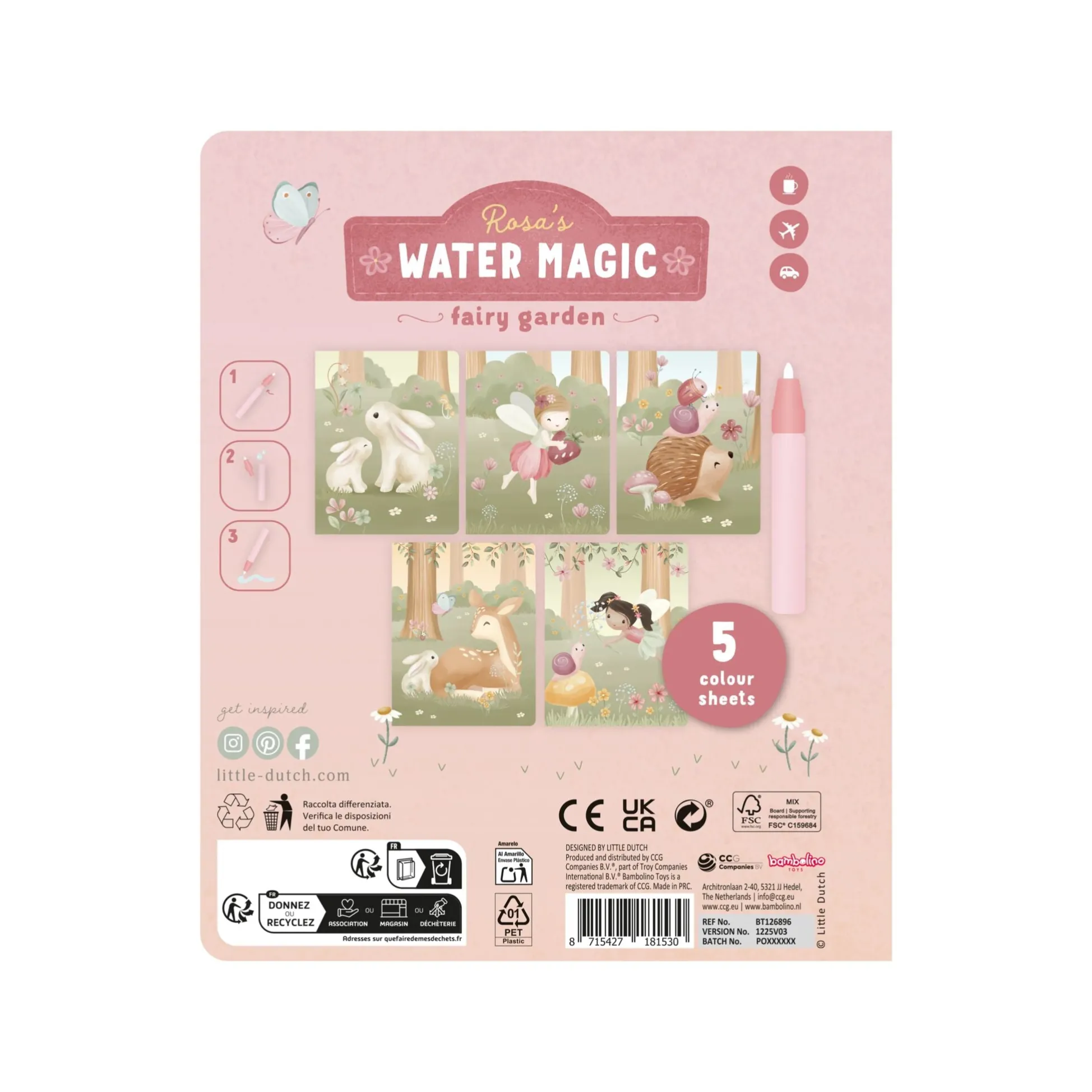 Waterkleurboek - Rosa