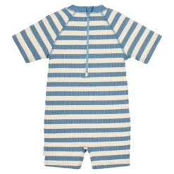 Zwempak korte mouw - Blauw - Ocean Blue Stripes