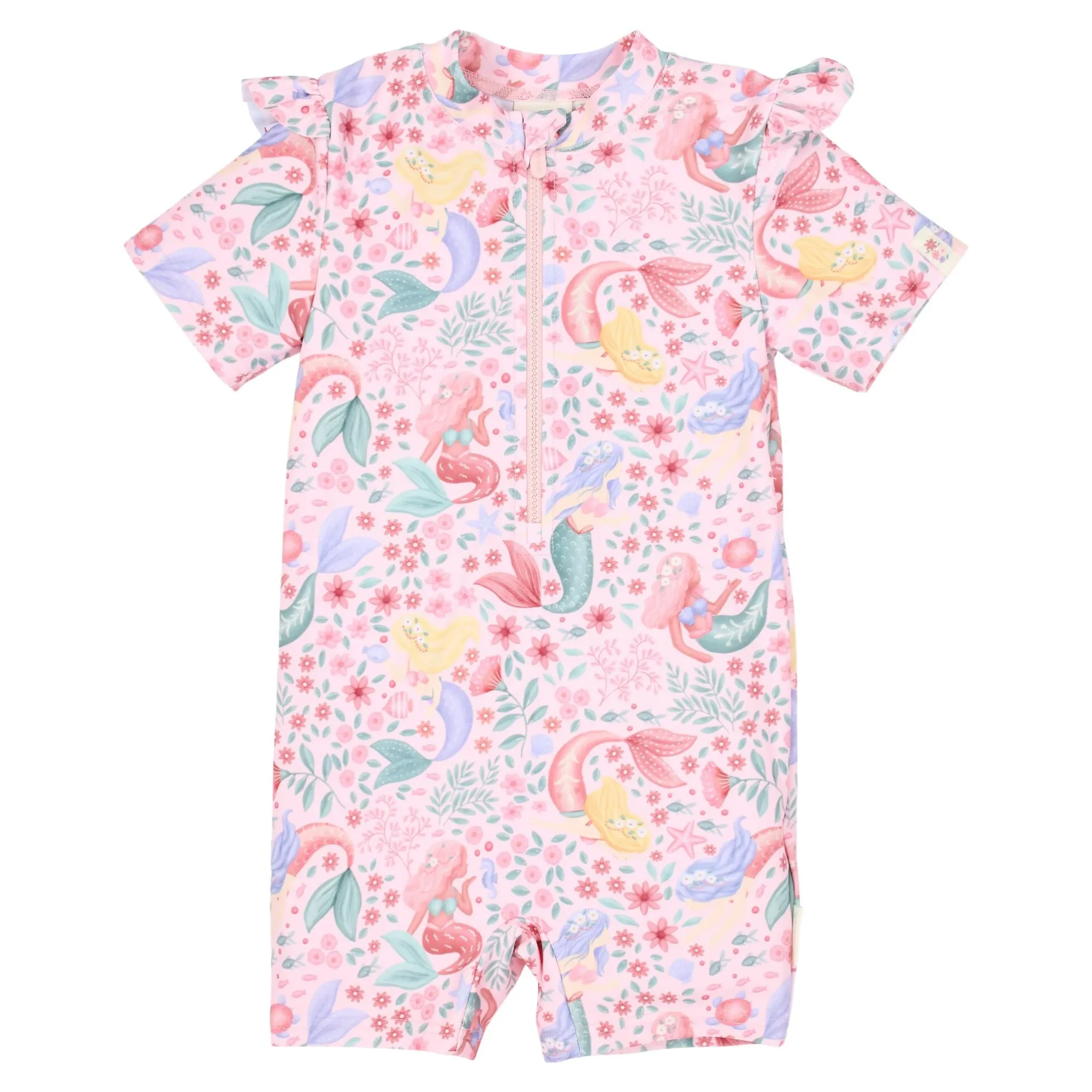 Zwempak korte mouw - Roze - Dreamy Mermaid