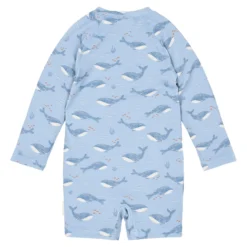 Zwempak lange mouw - UPF 40 - Blauw - Ocean Splash