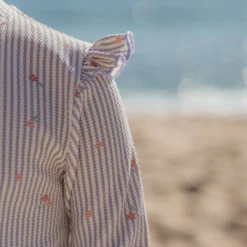 Zwempak lange mouw - UPF 40 - Paars - Dreamy Stripes