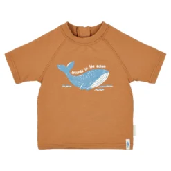 Zwemshirt korte mouw - Bruin