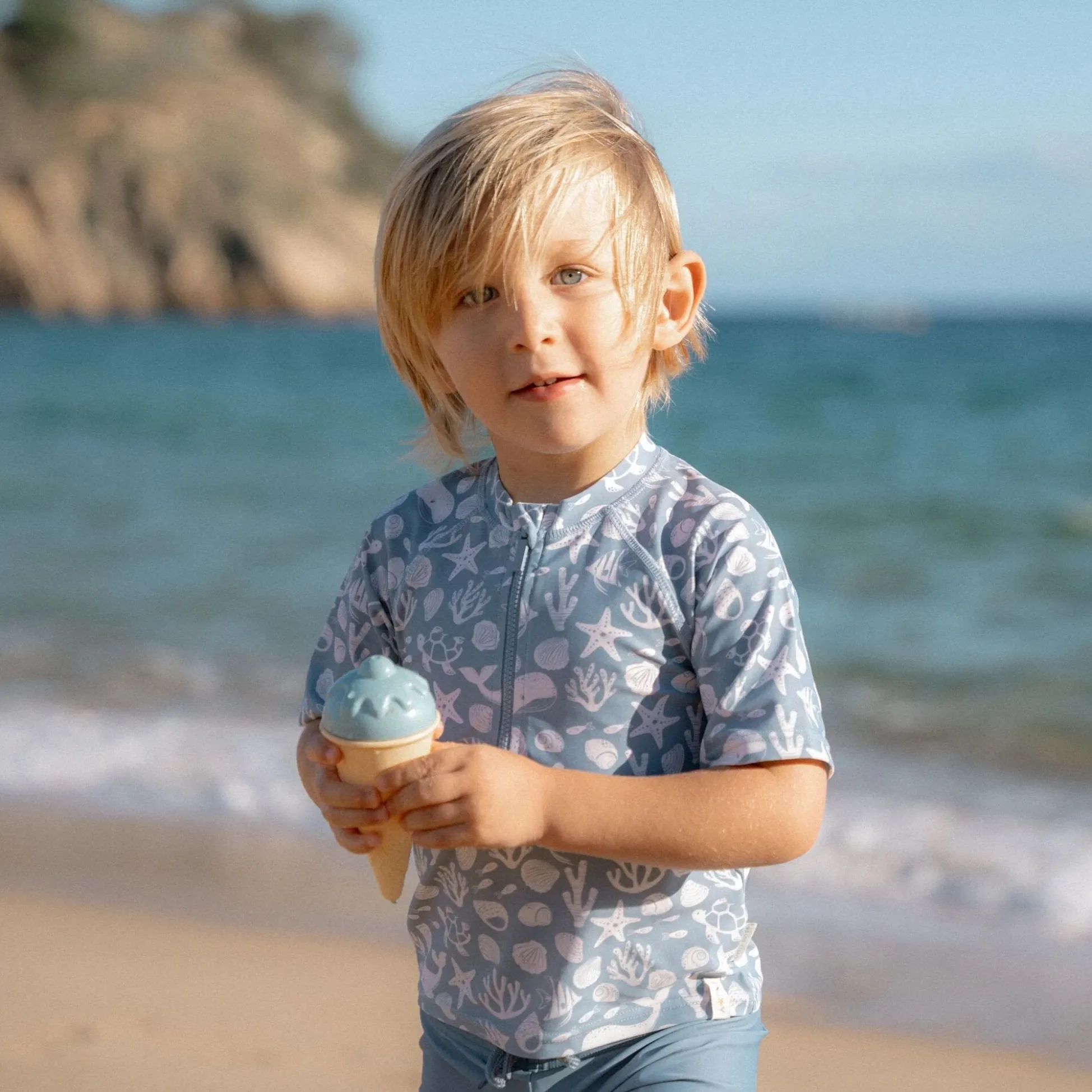 Zwemshirt korte mouw - Lichtblauw - Sea Life