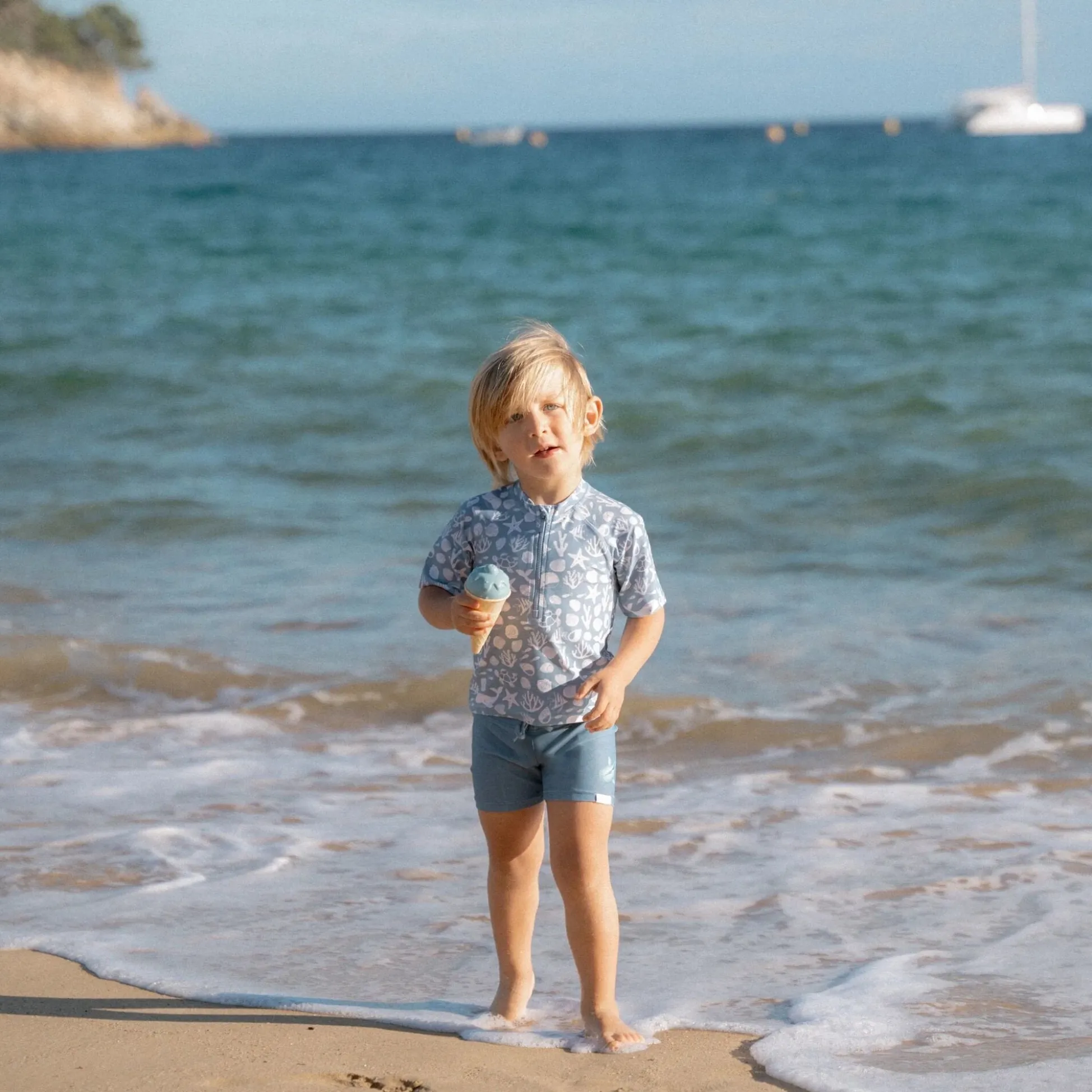 Zwemshirt korte mouw - Lichtblauw - Sea Life