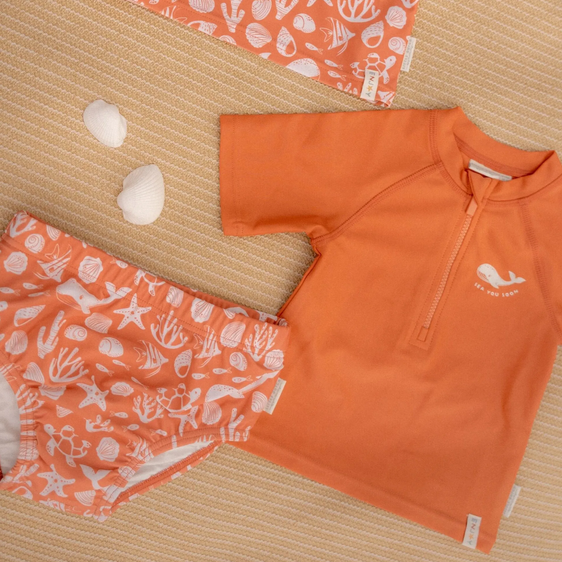 Zwemshirt korte mouw - Rood - Sea Life